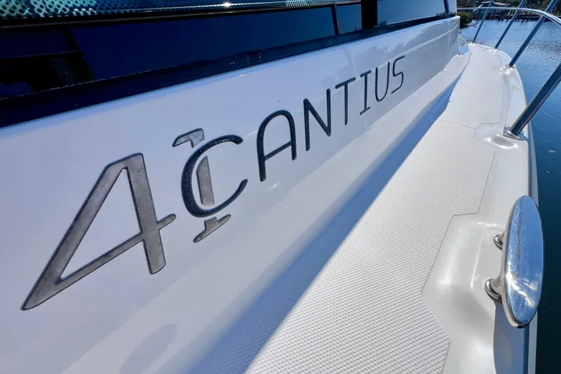 Slide: The Image of 2018 Cruisers Yachts 41 Cantius boat exterior with logo detail. - 75