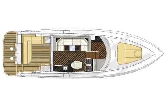 Slide: The Image of Manufacturer Provided Image: Top view layout of 2018 Cruisers Yachts 41 Cantius, showcasing interior and deck design. - 8