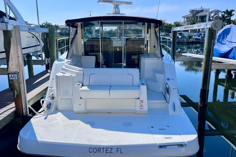 Slide: The Image of 2018 Cruisers Yachts 41 Cantius docked in Cortez, FL marina. - 11