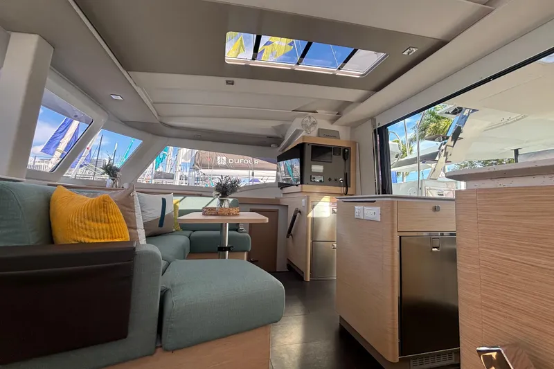 Slide: The Image of Modern bathroom interior on 2025 Fountaine Pajot 41 yacht, featuring sleek design and fixtures. - 28
