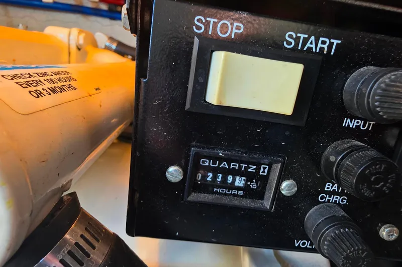 Slide: The Image of Control panel of a 2002 Formula 370 Super Sport boat with hour meter reading 2399.9. - 29