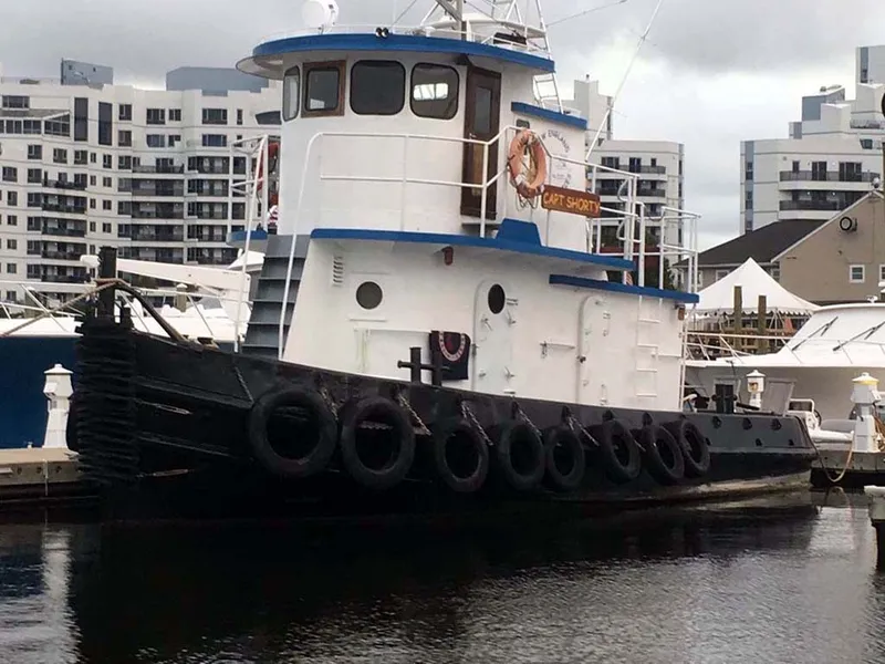 Slide: The Image of Merlin Boudreaux of Houma LA Tug 1970 - 0