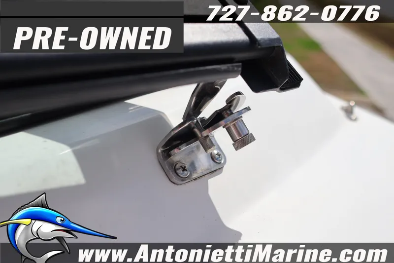 Slide: The Image of Pre-owned 2019 Sea Ray SPX 190 Outboard boat detail with contact information and logo. - 21