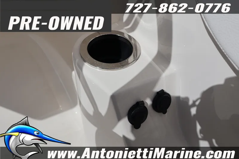 Slide: The Image of Pre-owned 2019 Sea Ray SPX 190 Outboard boat detail at Antonietti Marine. - 28