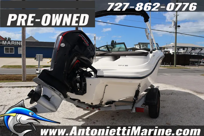 Slide: The Image of Pre-owned 2019 Sea Ray SPX 190 Outboard boat displayed at Antonietti Marine. - 5