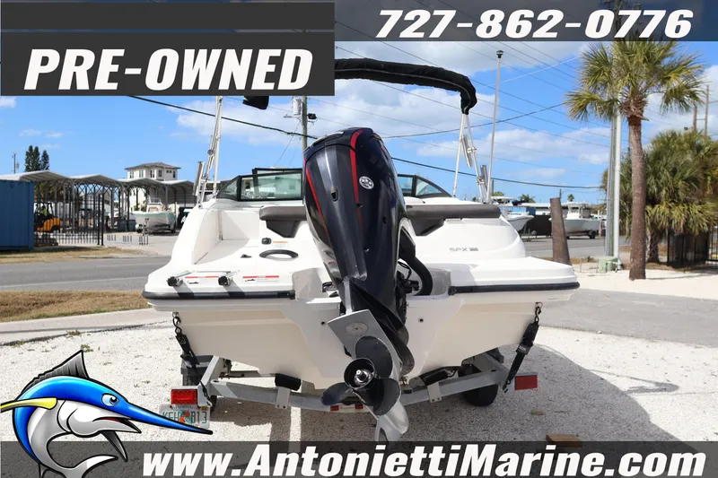 Slide: The Image of Pre-owned 2019 Sea Ray SPX 190 Outboard boat displayed at Antonietti Marine. - 6
