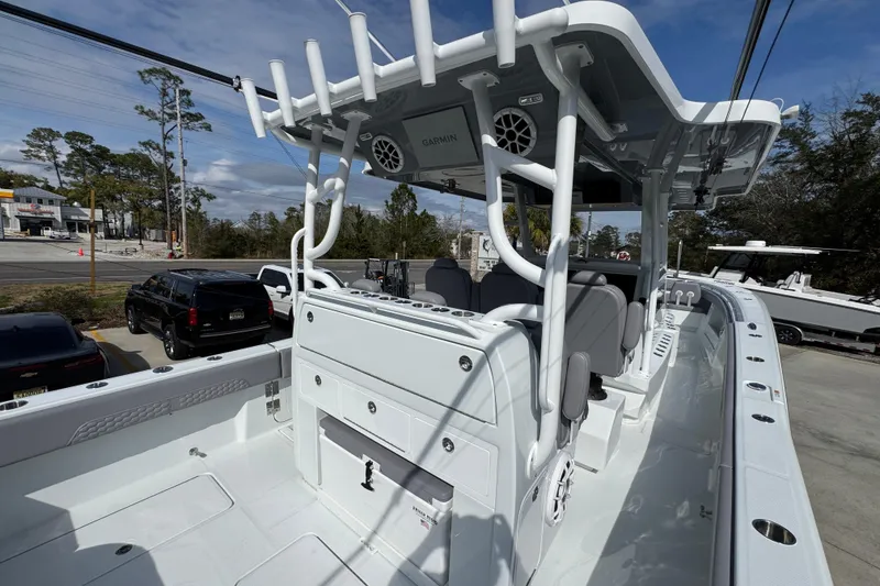 Slide: The Image of 2026 Invincible 43 Open Fisherman boat with spacious deck and modern features. - 50