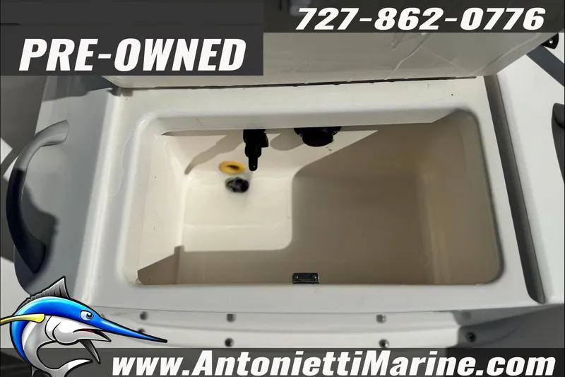 Slide: The Image of Pre-owned 2021 Bayliner Trophy T21Bay boat storage compartment, contact Antonietti Marine. - 24