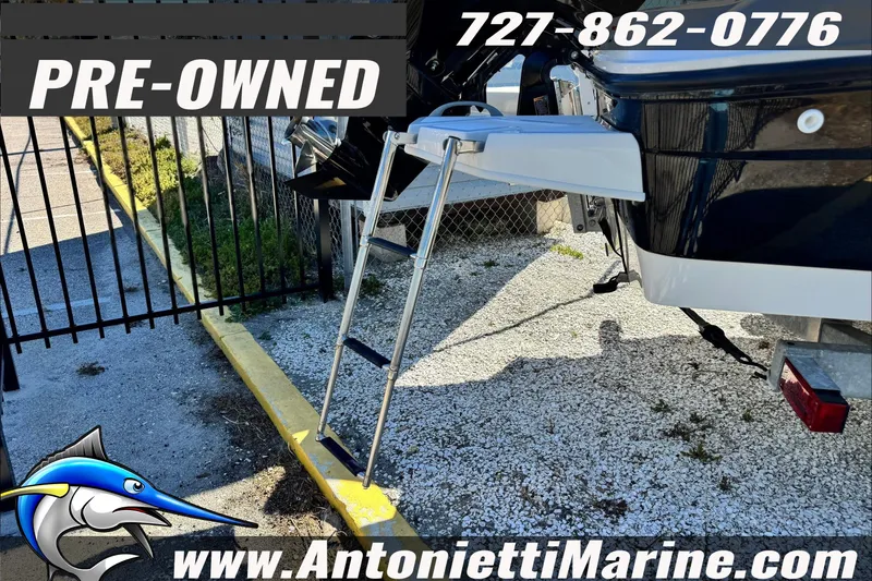 Slide: The Image of Pre-owned 2021 Bayliner Trophy T21Bay boat with ladder, contact Antonietti Marine. - 6