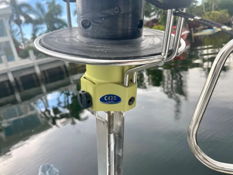 Slide: The Image of Close-up of a Beneteau Oceanis 43 sailboat part, year 2009. - 27