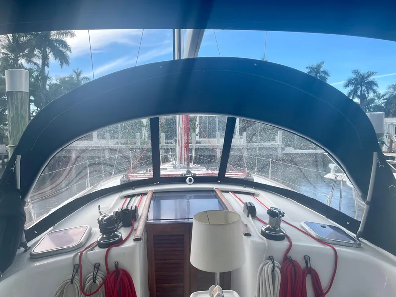 Slide: The Image of Cockpit of 2009 Beneteau Oceanis 43 sailboat. - 46