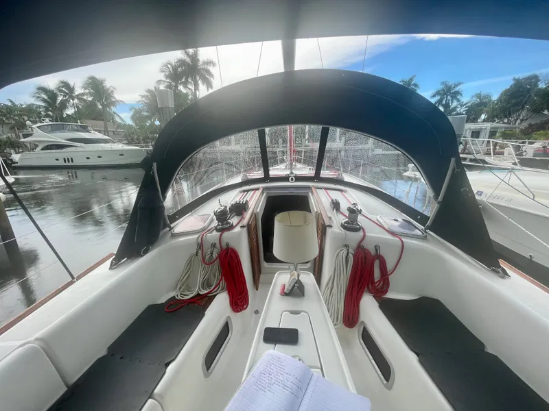 Slide: The Image of Interior view of a 2009 Beneteau Oceanis 43 yacht in harbor. - 47