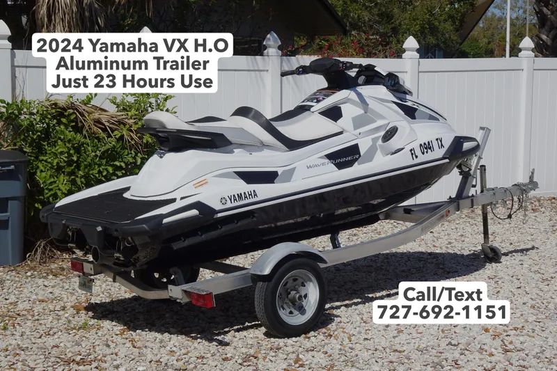 The Image of 2024 Yamaha WaveRunner VX Cruiser on aluminum trailer, 23 hours use, contact 727-692-1151. - 0
