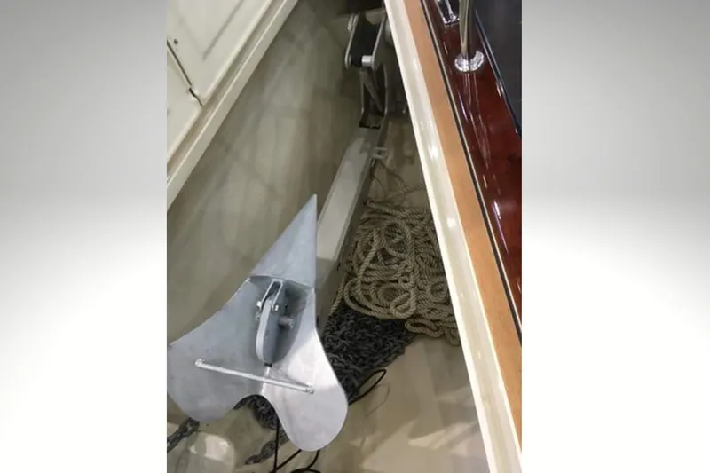 Slide: The Image of Anchor and ropes on a 2018 Tofinou 12 sailboat deck. - 27
