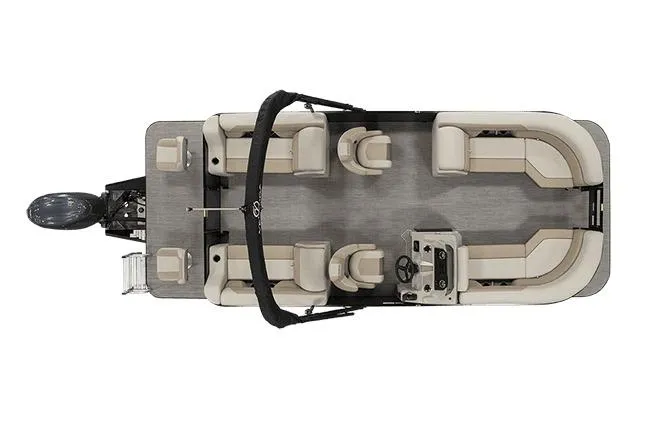 Slide: The Image of Manufacturer Provided Image: Top view of 2026 Veranda VISTA 22FRC Tri-toon boat with spacious seating layout. - 12