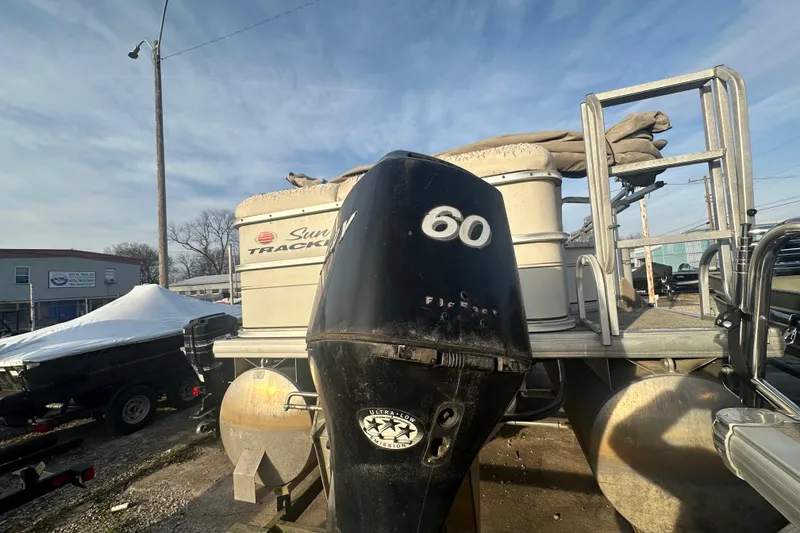 Slide: The Image of 2006 Sun Tracker Party Barge 21 Signature Series with 60 HP outboard motor. - 7