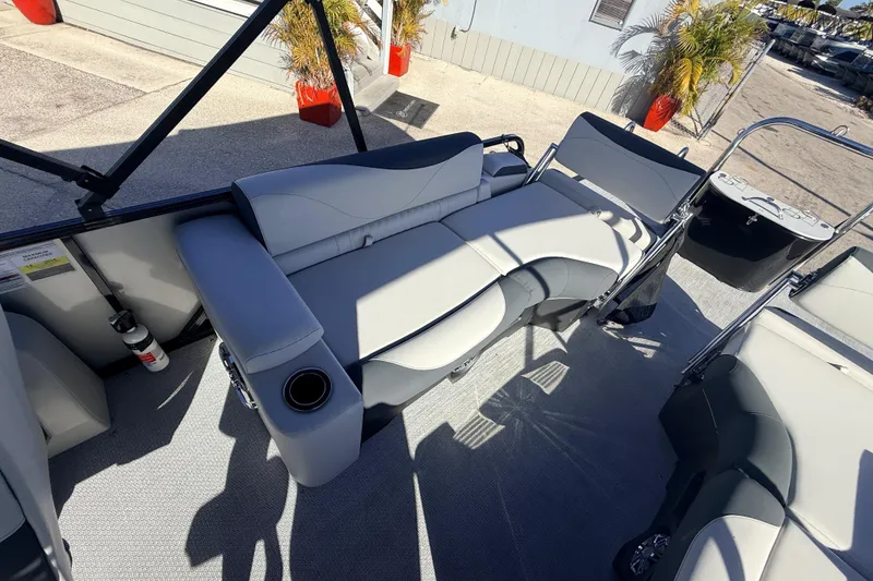 Slide: The Image of 2026 Avalon 2385 LSZ Quad Lounger interior with sleek seating and modern design. - 20