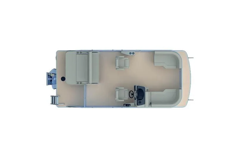 The Image of Top view of 2025 Godfrey Xperience 2086 SFLX 25 in. Package pontoon boat layout. - 1