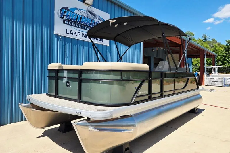Slide: The Image of 2025 Godfrey Xperience 2086 SFLX pontoon boat at Foothills Marine Center. - 4