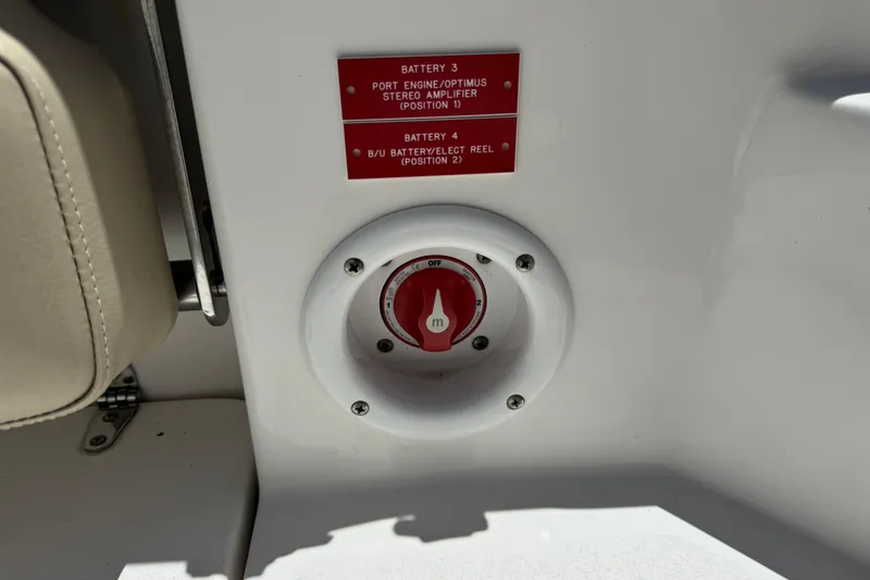 Slide: The Image of Battery switch panel on 2017 Sea Fox 288 Commander boat. - 31