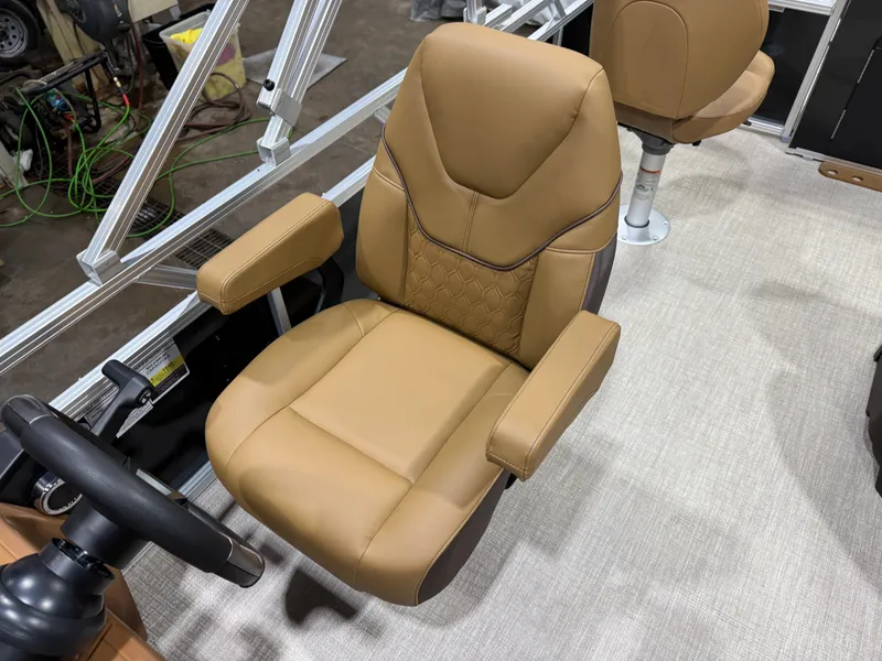 Slide: The Image of Luxurious seat in Tahoe Sport 23E80 pontoon boat, 2026 model. - 11