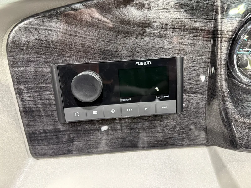 Slide: The Image of Fusion Bluetooth stereo system in 2026 Tahoe LTZ 2385 Tritoon. - 12