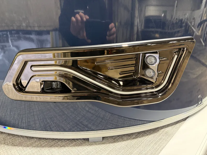 Slide: The Image of Close-up of 2026 Tahoe LTZ 2385 Swingback Tritoon light. - 39