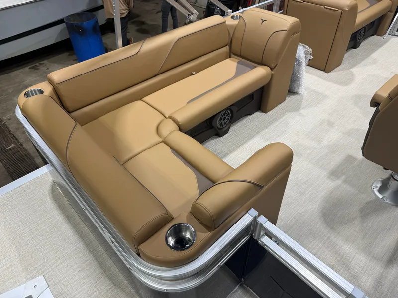 Slide: The Image of Luxurious seating in Tahoe Sport 1980 Cruise boat, 2026 model. - 17