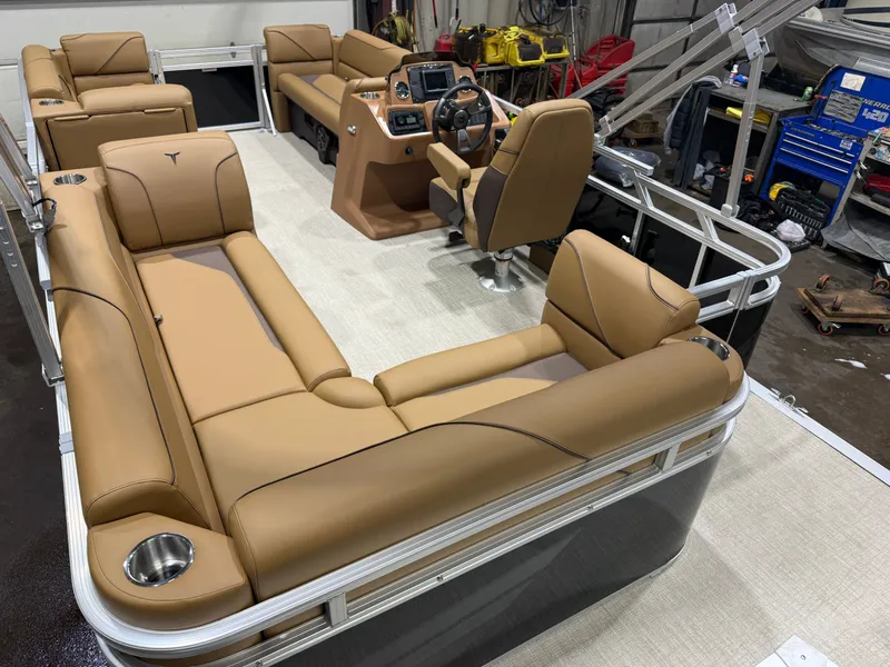 Slide: The Image of Interior of 2026 Tahoe Sport 1980 Cruise pontoon boat. - 20