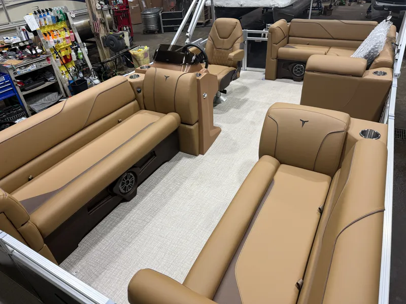 Slide: The Image of Interior of a 2026 Tahoe Sport 1980 Cruise boat with Honda 4-Stroke EFI. - 28
