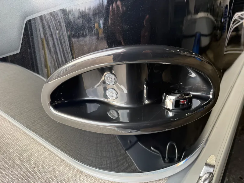 Slide: The Image of Close-up of a 2026 Tahoe Sport 1980 Cruise boat detail. - 33