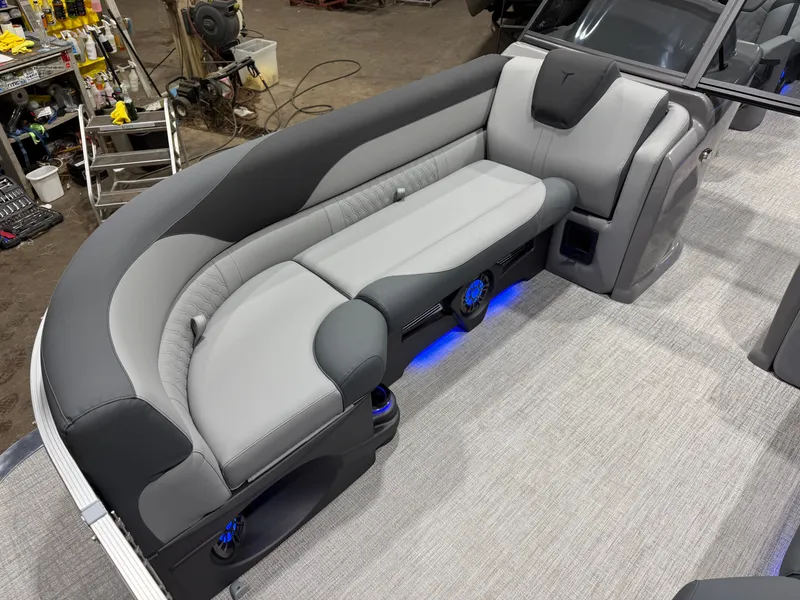 Slide: The Image of Luxurious seating in 2026 Tahoe LTZ 2385 Elite Tritoon. - 8