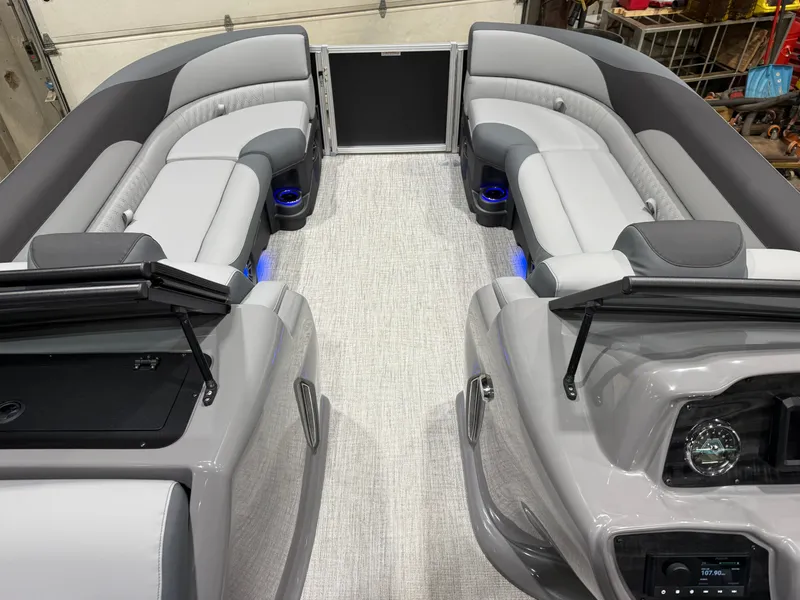 Slide: The Image of Interior of 2026 Tahoe LTZ 2385 Elite Windshield Tritoon. - 29