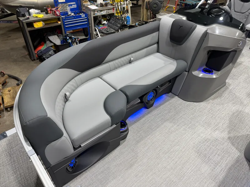 Slide: The Image of Luxurious seating in 2026 Tahoe LTZ 2385 VRB boat. - 9