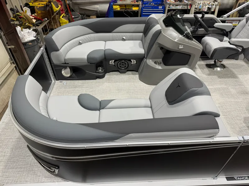 Slide: The Image of Interior of 2026 Tahoe LTZ 2385 QLS 300HP boat with luxurious seating. - 5