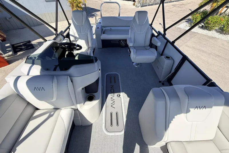 Slide: The Image of 2026 Avalon 2385 LSZ Versatile Rear Bench, Tri Toon High Performance interior with luxurious seating. - 19