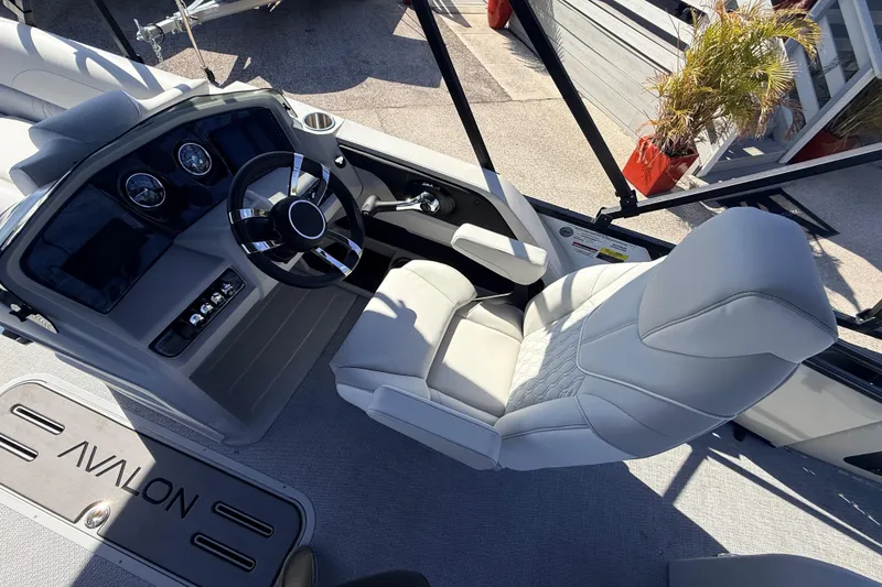Slide: The Image of Luxurious helm of 2026 Avalon 2385 LSZ Versatile Rear Bench, featuring modern controls and seating. - 23