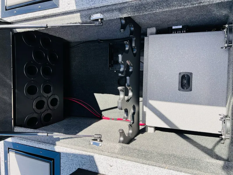 Slide: The Image of Interior of 2026 Starcraft Delta 178 DC with storage and mounts. - 33