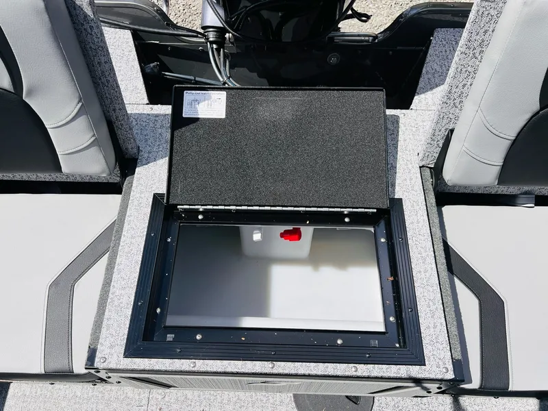 Slide: The Image of Open storage compartment in Starcraft Delta 178 DC boat, year 2026. - 41