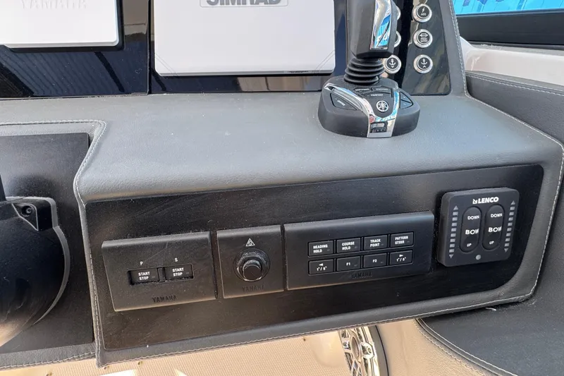 Slide: The Image of Control panel of 2026 Chaparral 280 OSX boat with Yamaha and Lenco systems. - 37