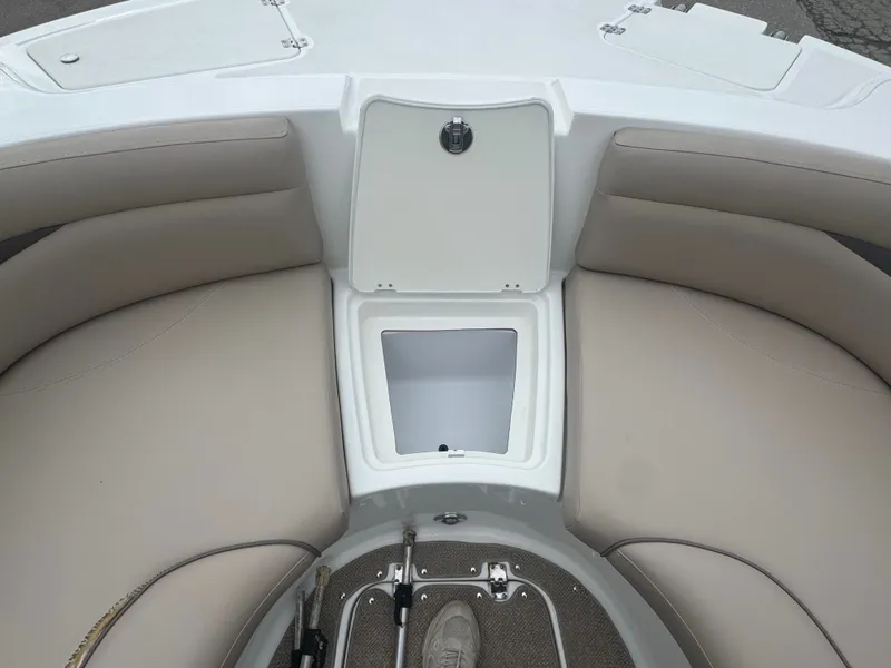 Slide: The Image of Interior of a 2013 Hurricane SS203-OB boat with storage compartment. - 31