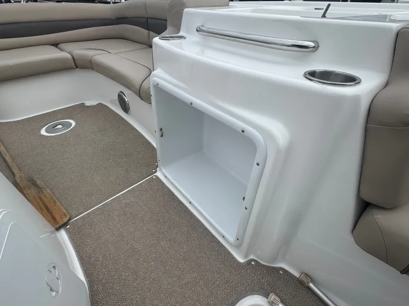 Slide: The Image of Interior of a 2013 Hurricane SS203-OB boat with seating area. - 8