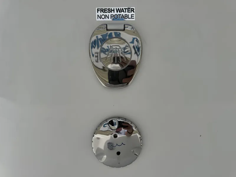 Slide: The Image of Non-potable fresh water connection on Sea Pro 230 Bay boat, year 2026. - 3