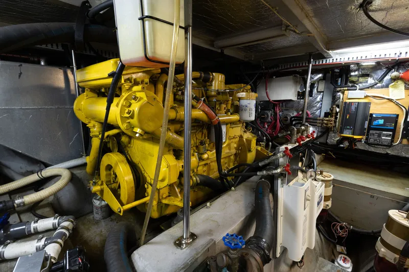 Slide: The Image of Engine room of 1994 Carver 440 Aft Cabin Motor Yacht. - 24