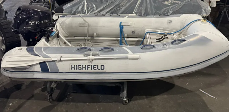Slide: The Image of Highfield inflatable boat with Tohatsu motor, 1994 Carver 440 Aft Cabin Motor Yacht. - 28