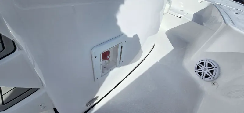 Slide: The Image of Interior view of 2026 Tidewater 2110BMT boat with speaker. - 6