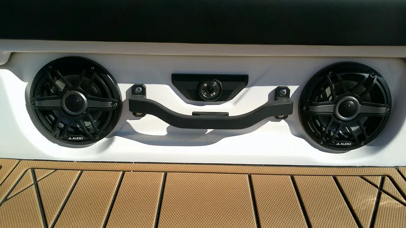 Slide: The Image of Chaparral GTS 6 2026 speakers and camera on boat. - 13