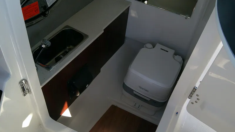 Slide: The Image of Interior of 2026 Chaparral GTS 6 with sink and toilet. - 21
