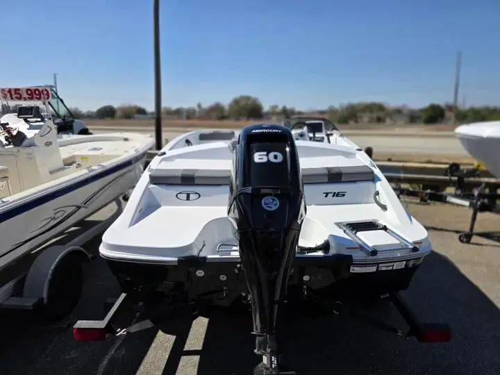Slide: The Image of 2026 Tahoe T16 boat with 60 HP outboard motor. - 3