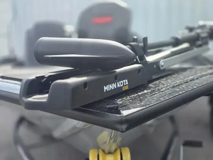Slide: The Image of Minn Kota Edge on Tracker Pro Team 175, 2026 model. - 11
